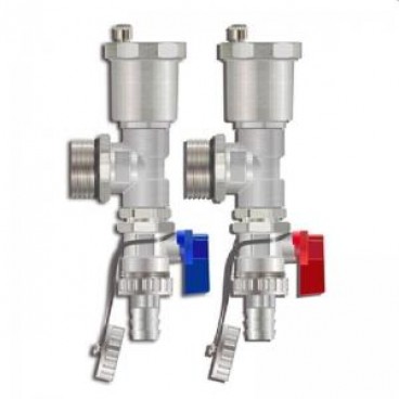 TIM Торцевой набор для коллектора с автоматическим воздухоотводчиком (Комплект 2 шт)